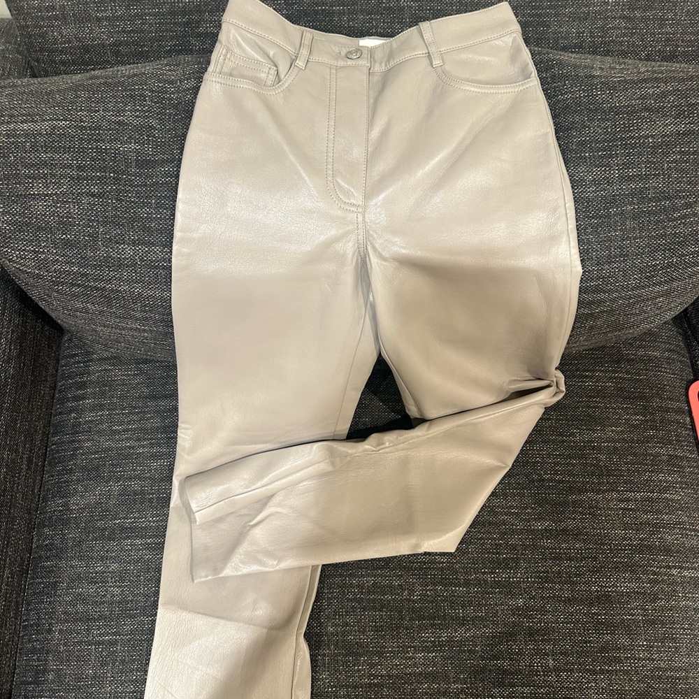 Wilfred Women's Light Gray leather pants